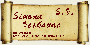 Simona Veškovac vizit kartica